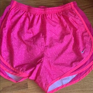 Pink patterned Nike shorts